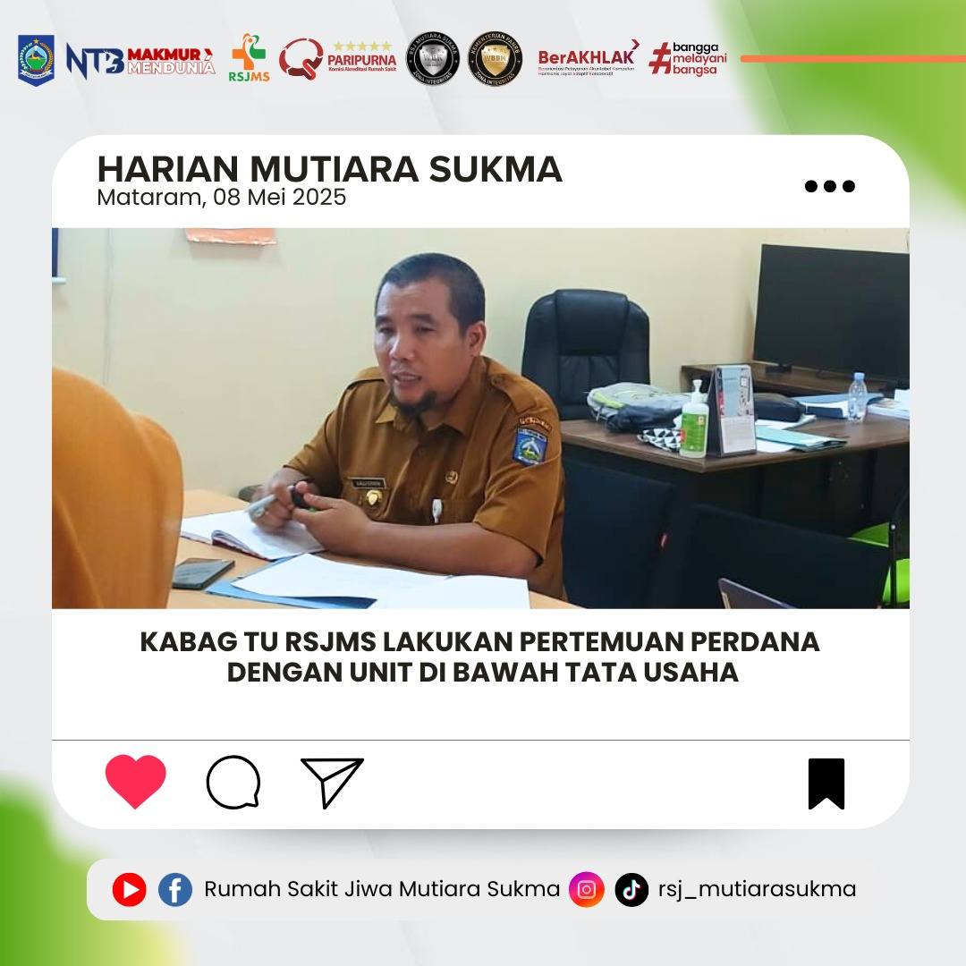 KABAG TU RSJMS LAKUKAN PERTEMUAN PERDANA DENGAN UNIT DI BAWAH TATA USAHA